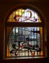 Newly renovated window in the gallery of Domov