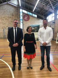 (from the left) Consul-Gneral of the Slovak Republic Martin Kabáč, Consul-General of the Czech Republic in Sydney Zuzana Slováková and Director of Sokol Petr Balcárek.